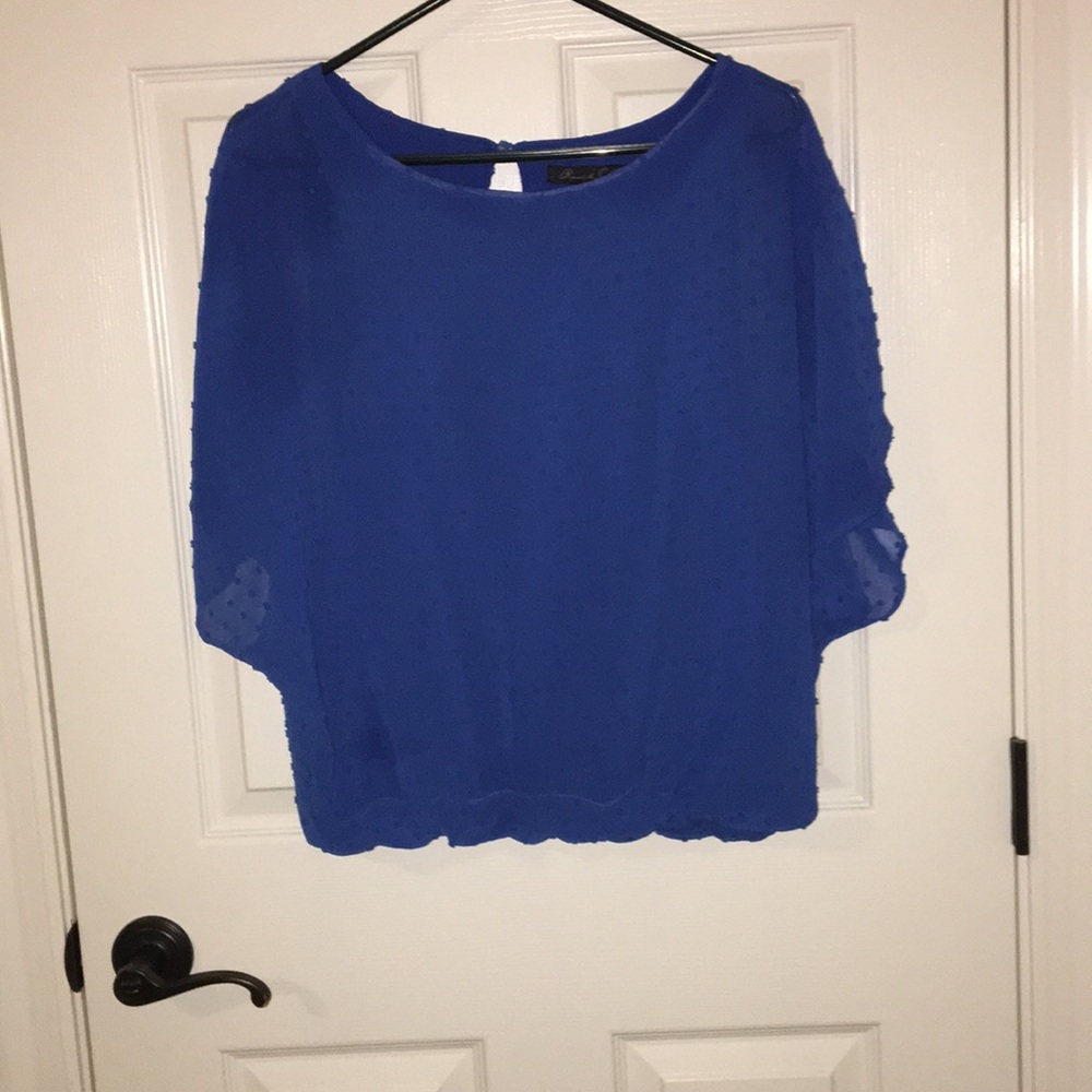 Blue Polka Dot Blouse